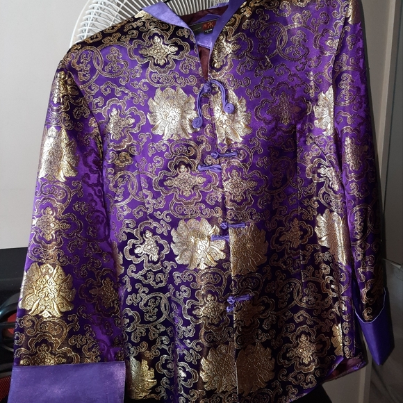 Vintage Satin Chinese Blouse - Picture 4 of 4